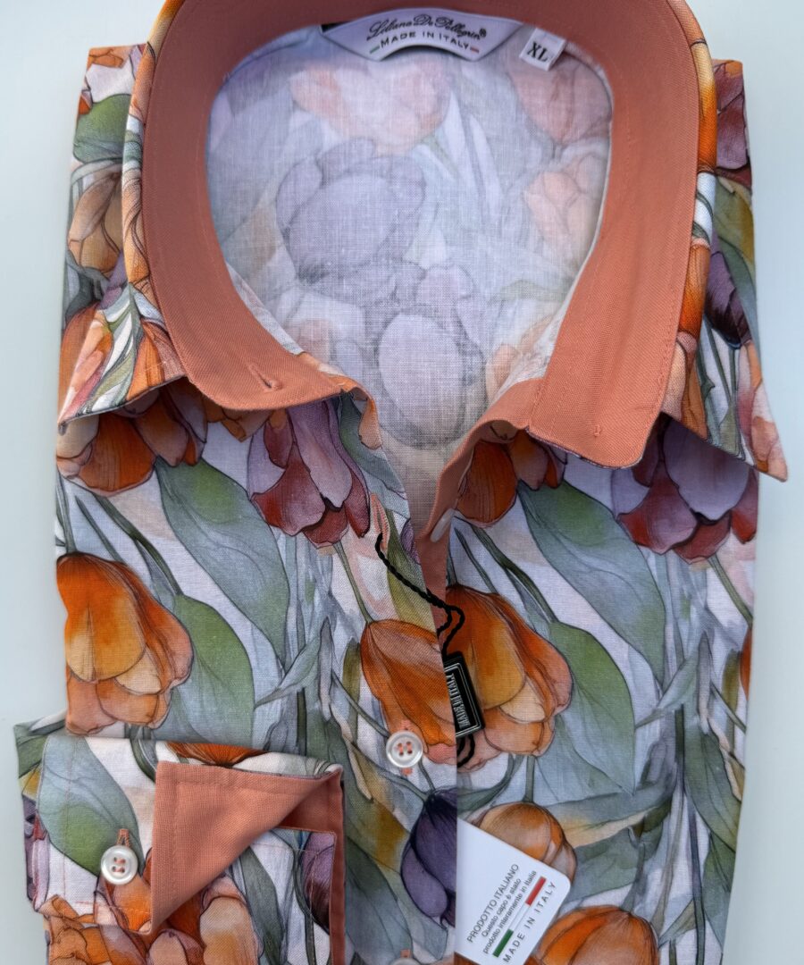 TRINOVIO Coton 100% Pivoine Orange
