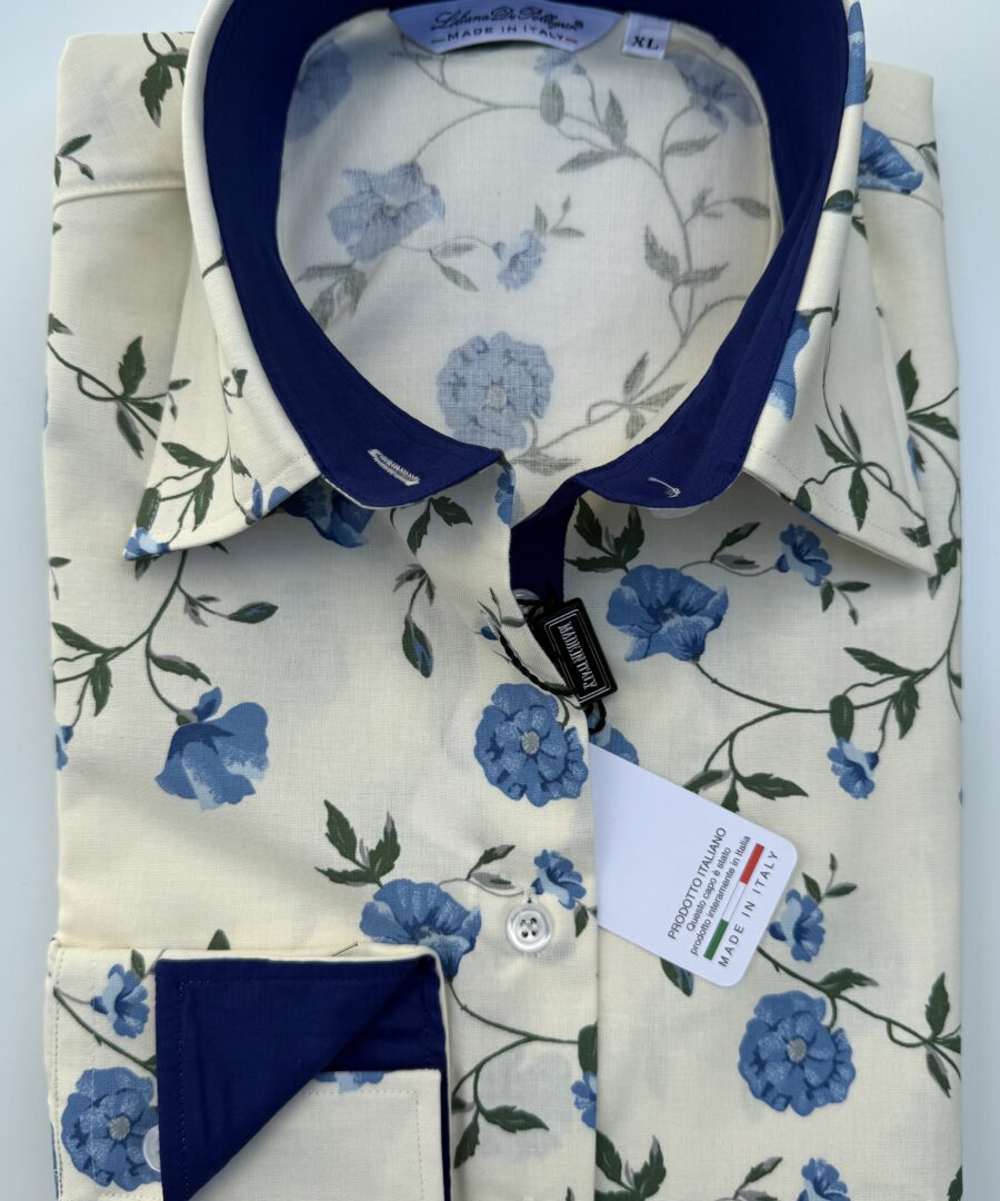 BIRMANO Coton 100% Crème Bleu
