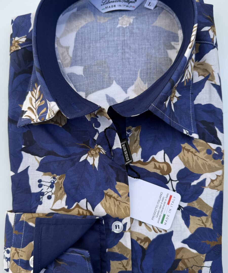 BINOTTI Popeline 100% Fantaisie Bleu Beige