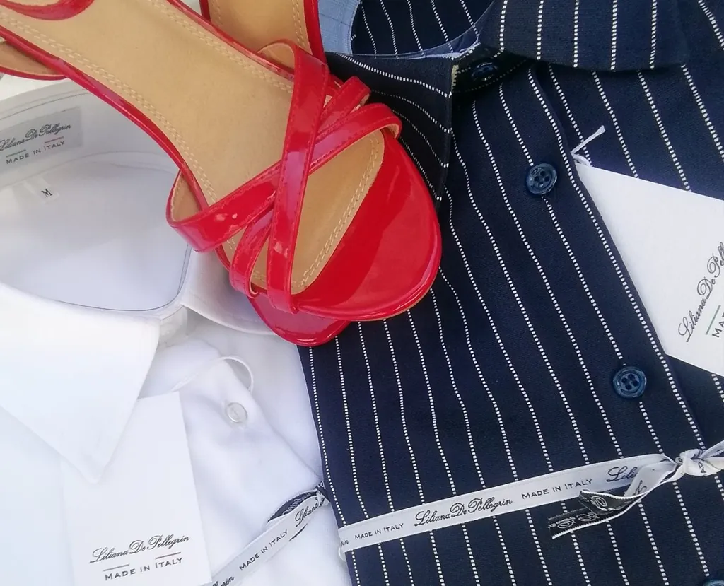 chemise rayure, marine, élégant, chic, femme, coton