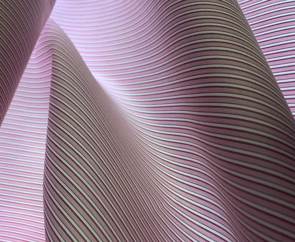 tissu 100% coton, rayure, rose, qualité